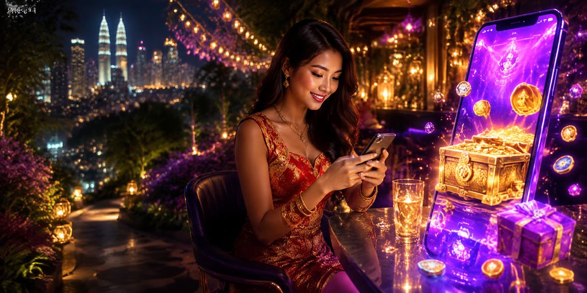 Pengguna Malaysia menggunakan telefon pintar untuk mengakses program VIP 7cuci
